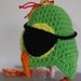 green parrot pirate hat sized for toddler