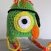 green parrot pirate hat sized for toddler