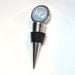 Wine Stopper Dichroic Fused Glass  Lavender Rainbow Glitter Stainless Steel 150