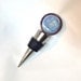 Wine Stopper Dichroic Fused Glass  Lavender Rainbow Glitter Stainless Steel 150