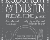 Custom Rehearsal Dinner Invitation (Digital File, Print Anywhere)