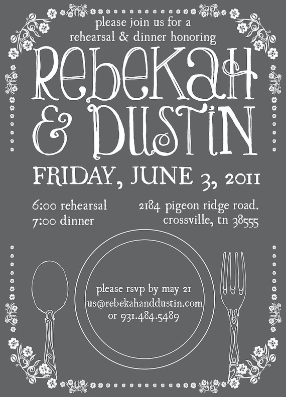 Custom Rehearsal Dinner Invitation (Printable)
