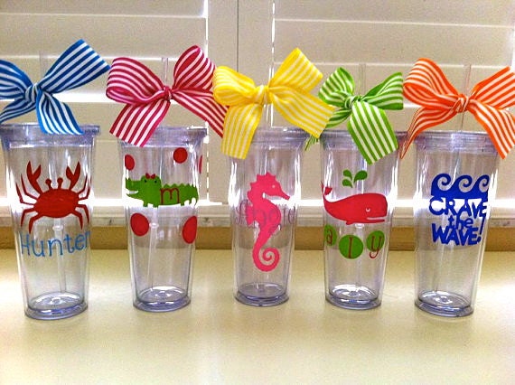 Personalized  Summer Beach Tumbler-Monogrammed Gift