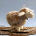 Needle Felted Wooly Sheep - Felted Animal Sculpture