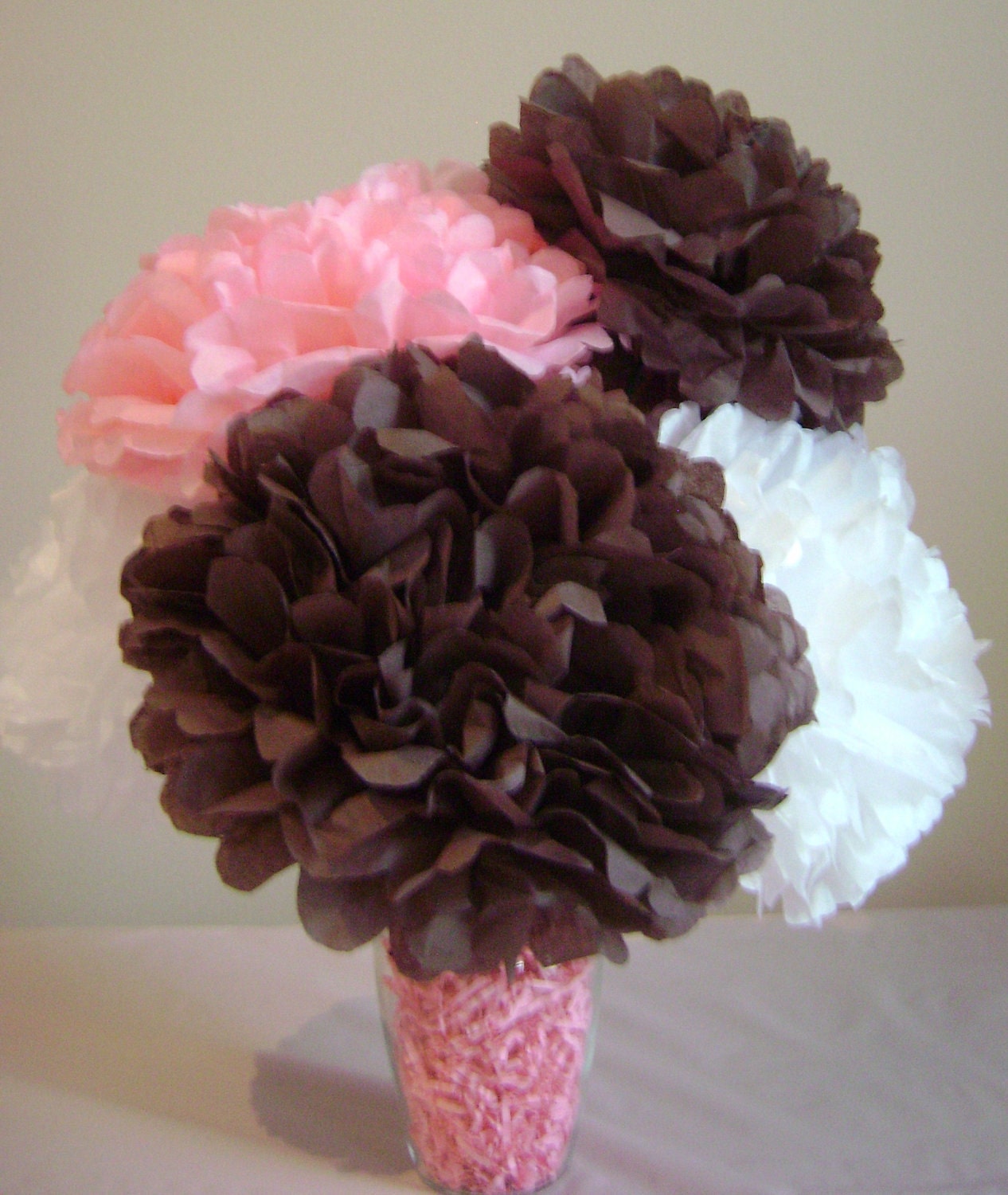 tissue flower centerpieces