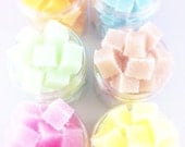 Sugar Scrub Cubes - Set of 6 Jars - You Choose Scents - Spa/Party Favors - 8 oz. Jar