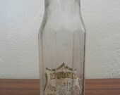 Vintage Knight's Clear Glass Bottle