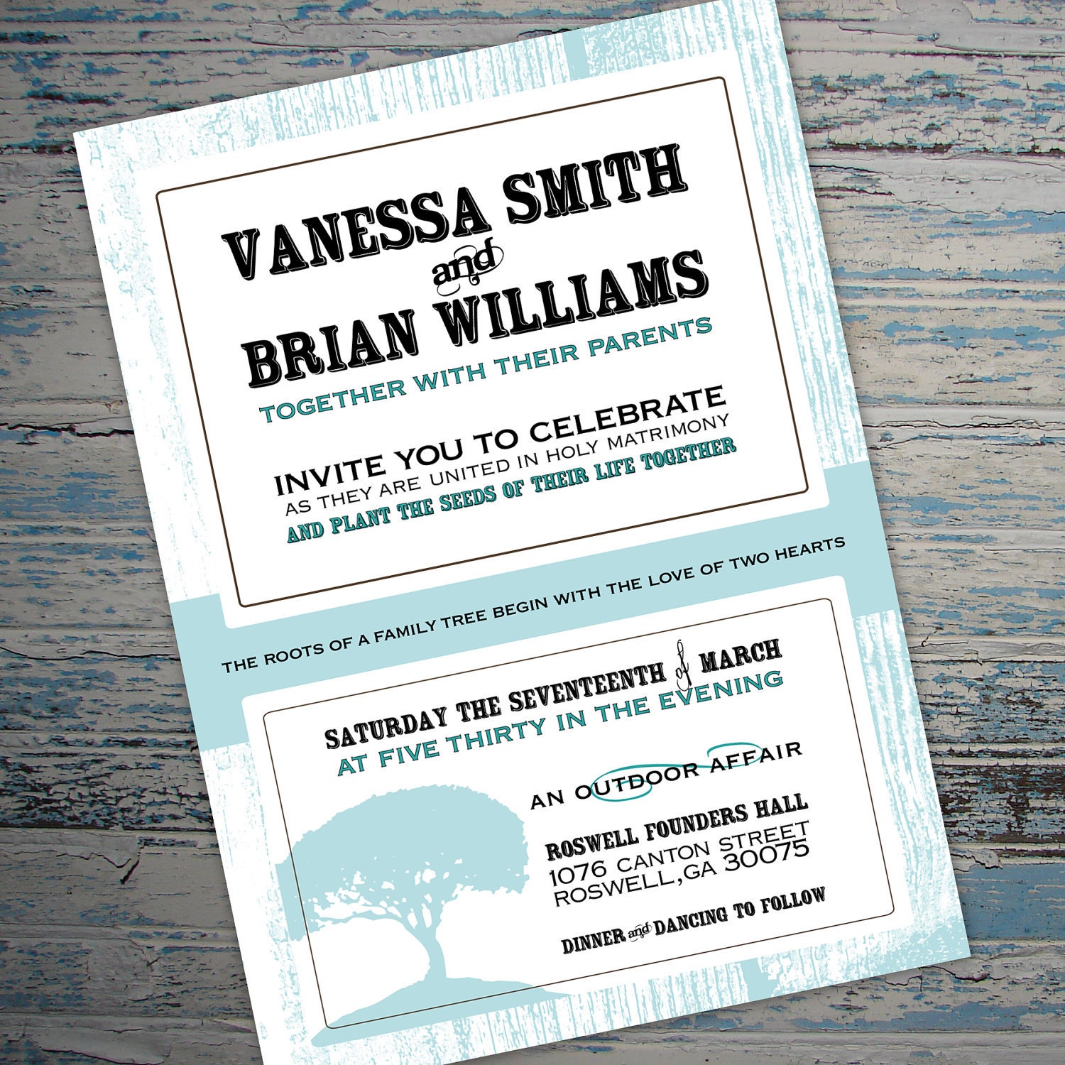 Rustic Outdoor Wedding Set - Invitation, RSVP, and Save the Date - Printable OR Printed