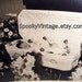 ON SALE / Post Mortem LARGE Photo 8 x 10 / Infants Funeral (1949) / Our Baby - Roses and Rabbit Toy in Coffin