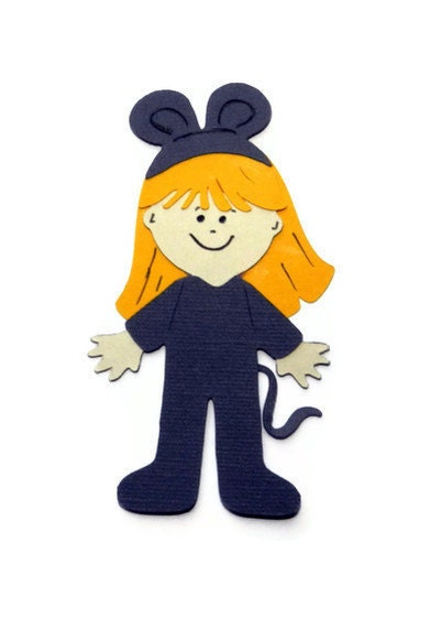 Mouse costume die cut - made to order - you choose your colors