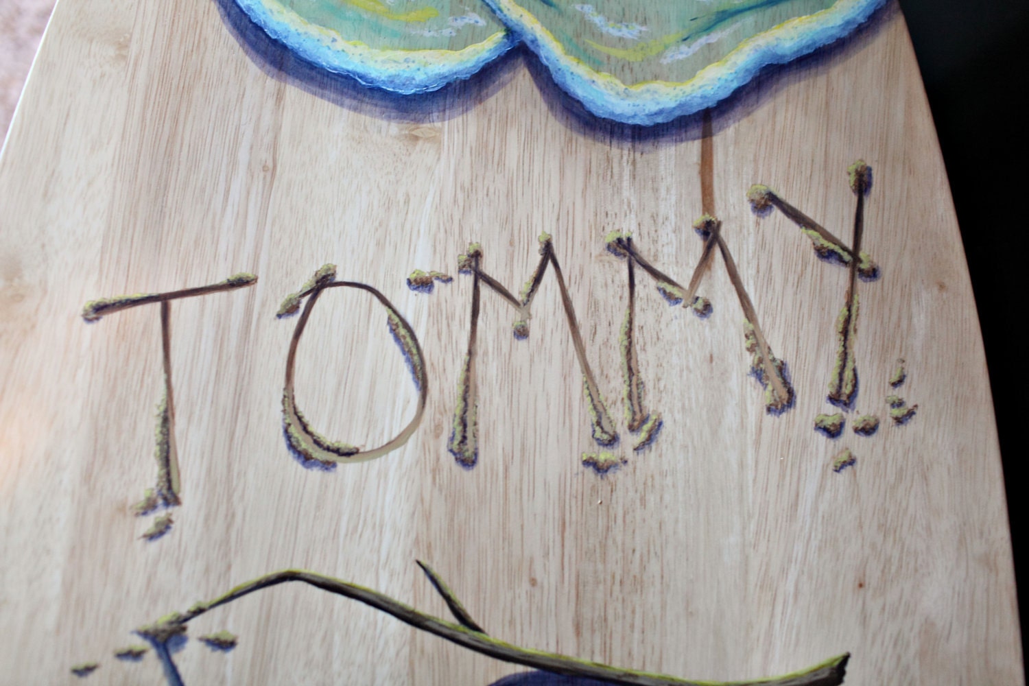 Hand painted beach theme chair