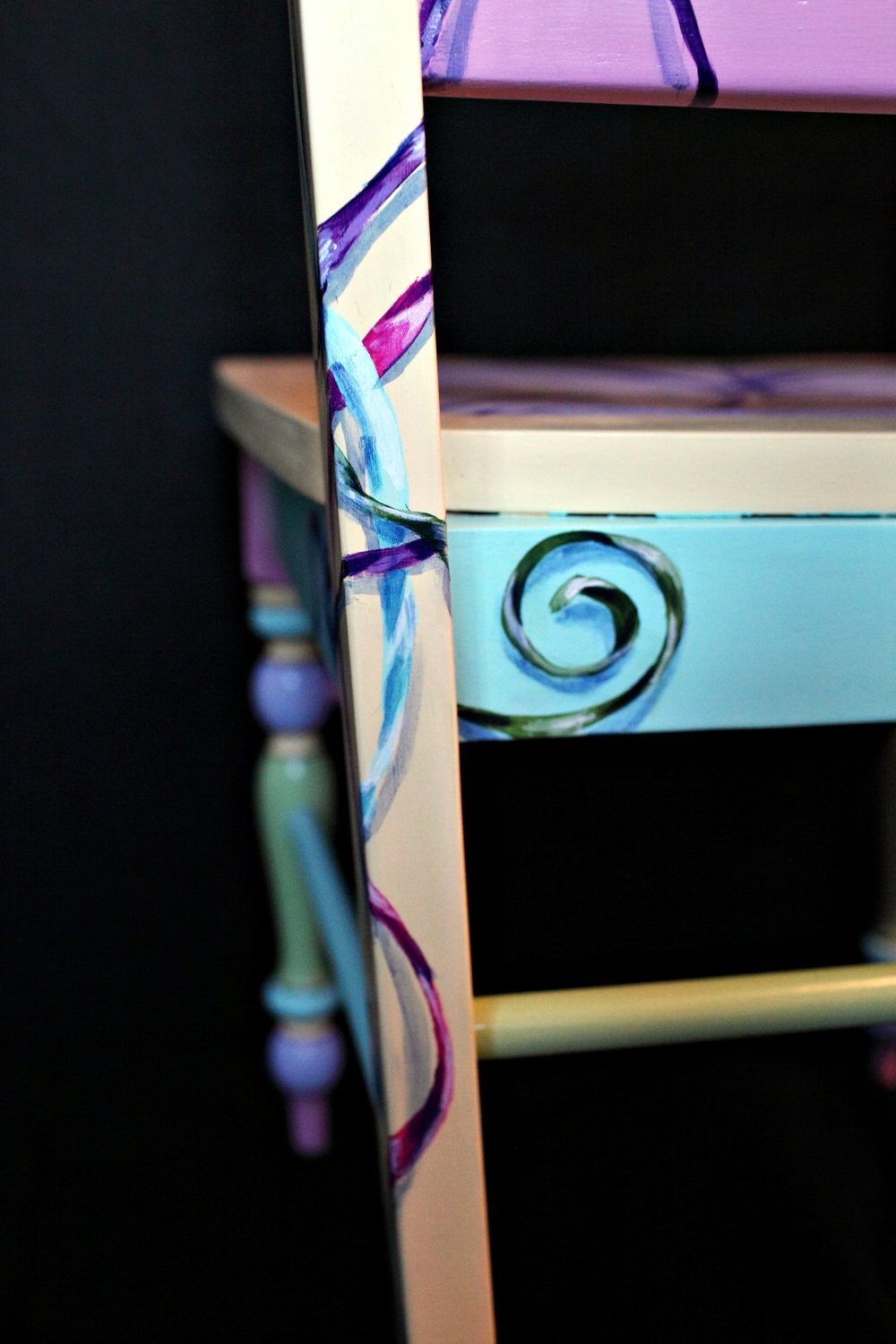 Hand painted trompe l'oeil chair