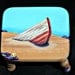 Hand painted underwater themed footstool