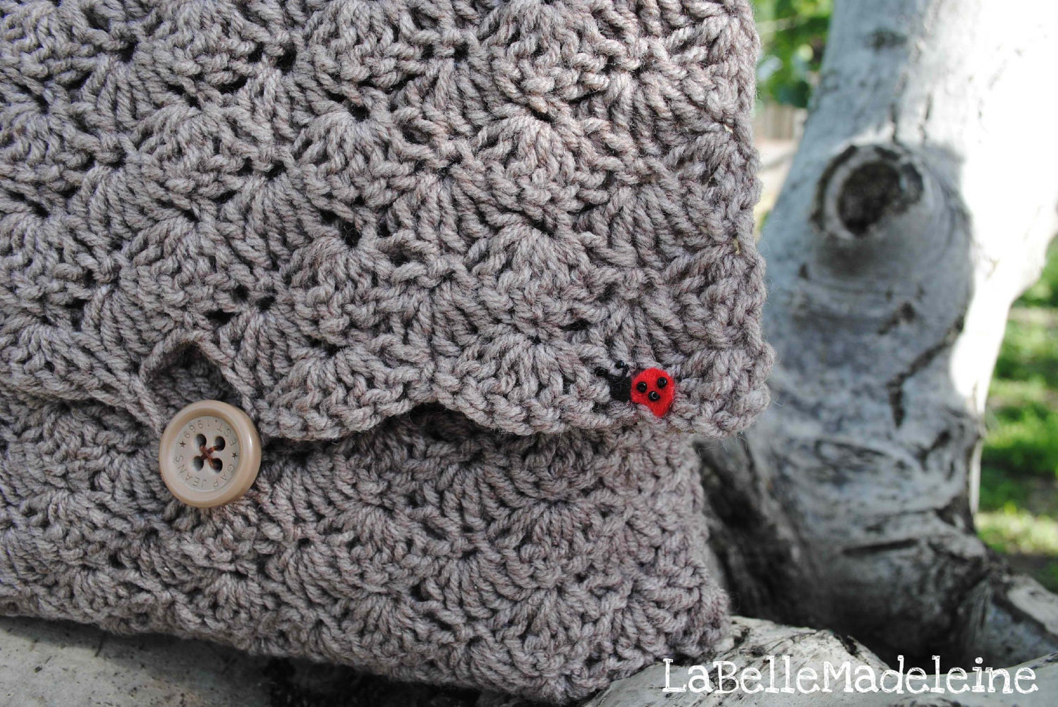Crochet Messenger Bag, Handbag, Purse, book bag FREE SHIPPING