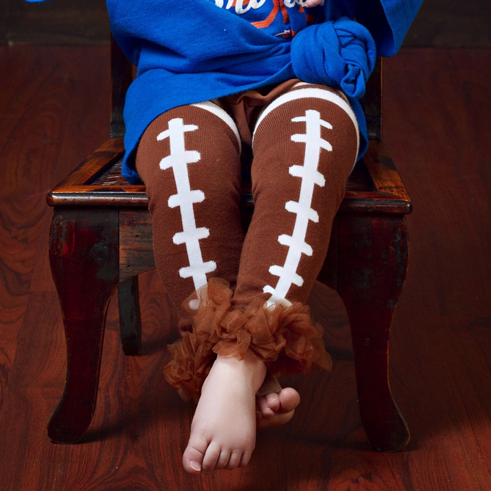 Football Leg Warmers Leggings with Ruffled Ankles