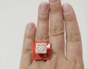 Kawaii Miniature Food Rings - Cute Cat Face Coffee