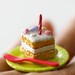 Kawaii Cute Japanese Miniature Food Ring - Birthday Cake
