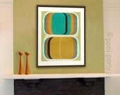 go set, mid century design art print, by pool pony,  NEW EXTRA LARGE A2 size
