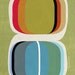colour set  - LARGE mid century design art print