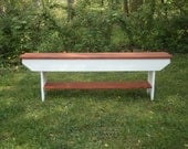 wooden bench 4' recycled reclaimed primitive/ table