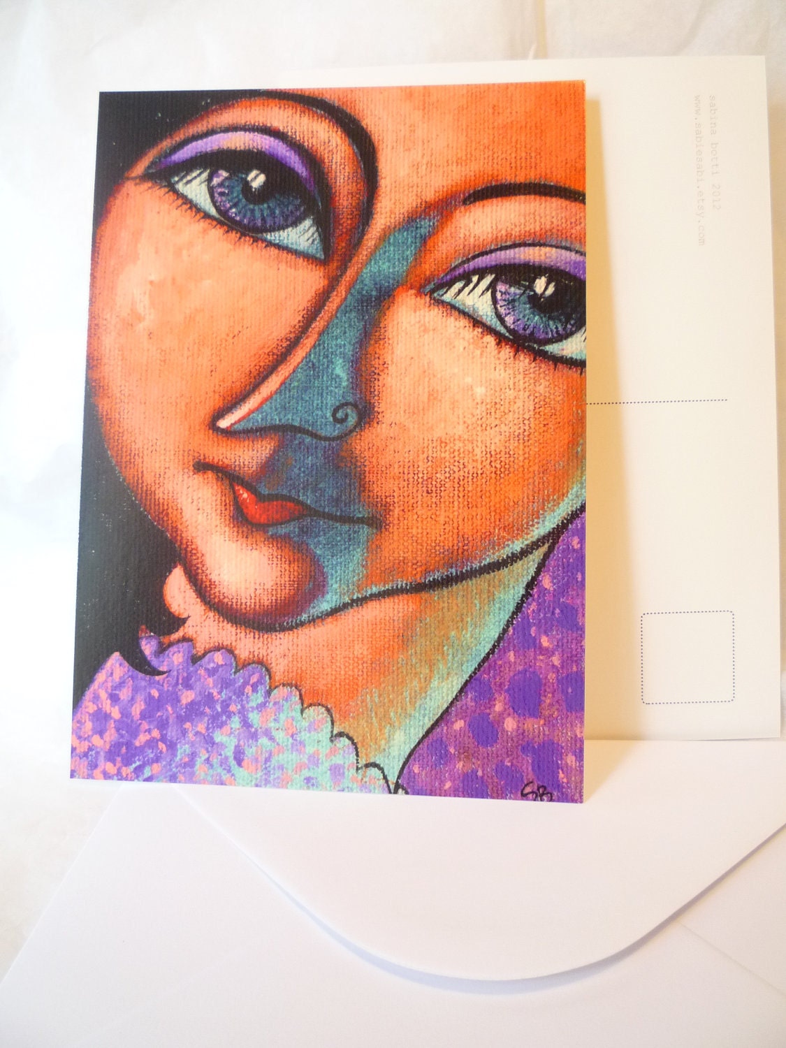 Post card from my original painting. Fine art reproduction. print from my drawing