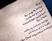 Handwritten Calligraphy with Stationery for Poems, Letters & Vows