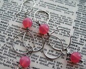 Strike Me Pink:  wirework heart earrings handmade by always greener