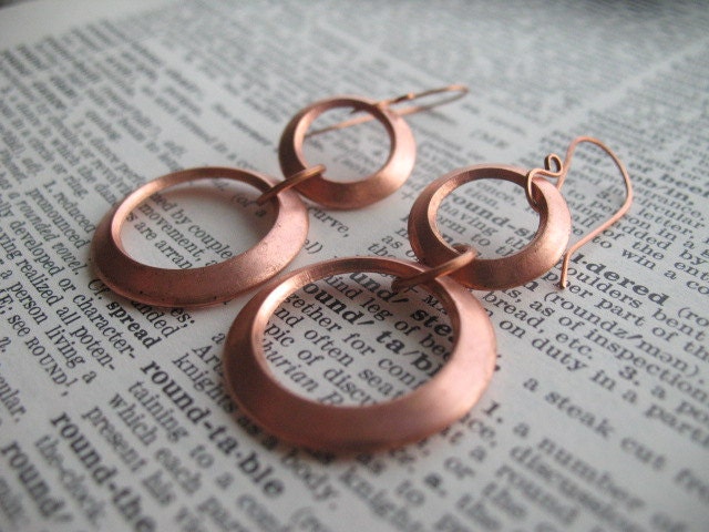 Bigweld: Copper Washer Earrings by always greener