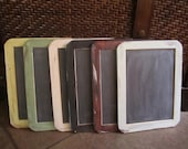 Small Slate Size 4 x 6 PICK the colors Set of 6 Distressed Antiqued Vintage Barn Wood  Wedding Chalkboard Signs Table Numbers Photo Props