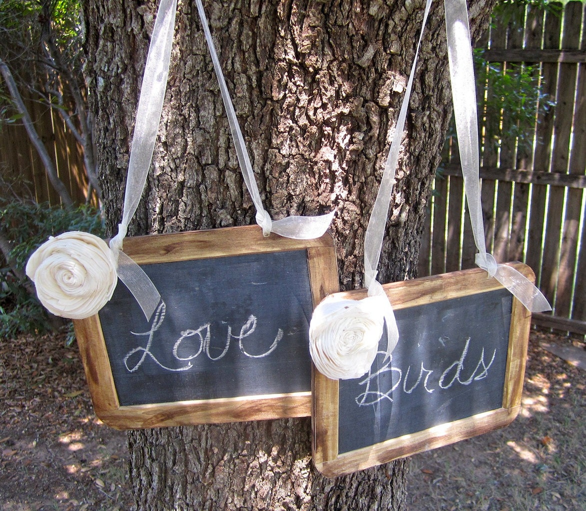 Two 5"x7" Chalkboard Photo Prop Shabby Chic Elegant Vintage Rustic Menu Message Boards Showers Weddings Parties Bride and Groom