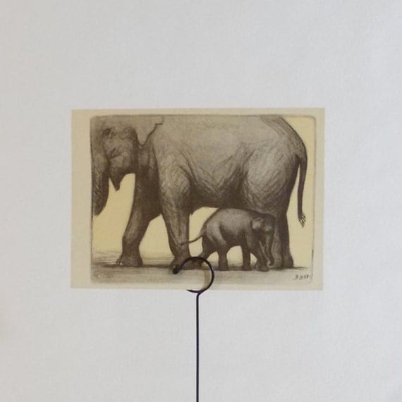 Vintage Vatagin (Elephants) Print - 1961. Soviet Artist