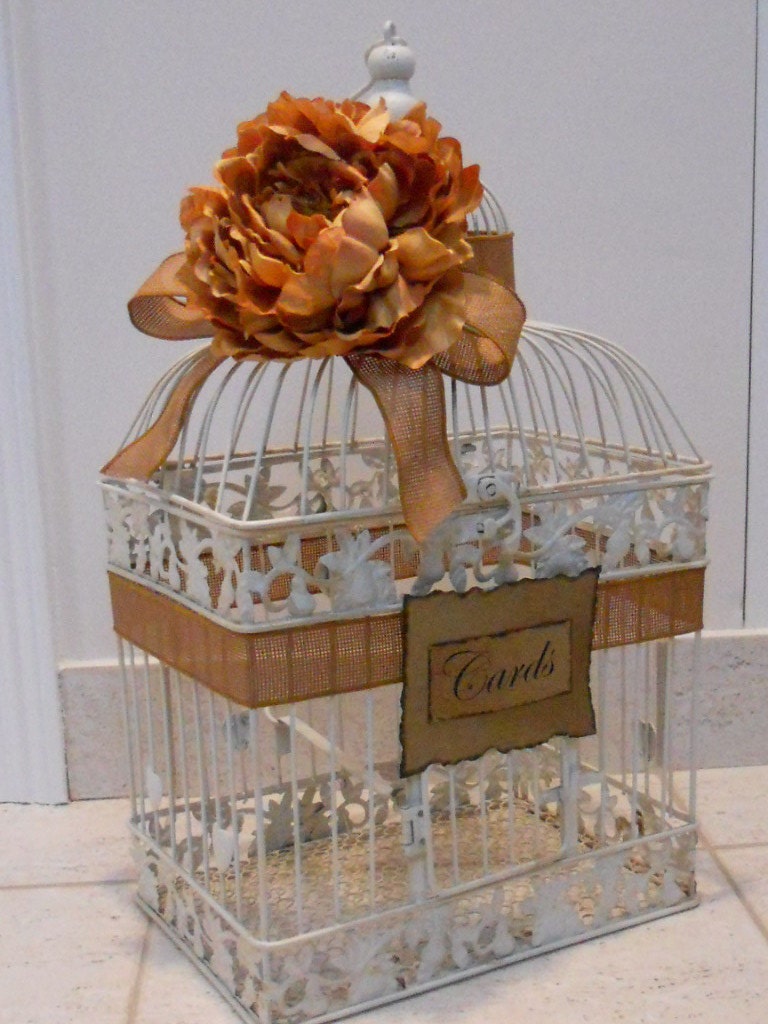 Beautiful Rustic  Birdcage Wedding Card Holder Decor Birdcage Cardholder