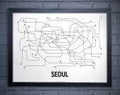 Seoul Lineposter - White/Black