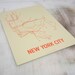NYC Lineposter Screen Print - Cement Green/Orange