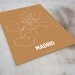 Madrid Lineposter Screen Print - Orange/Pearl White