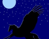 Knit PDF PATTERN: Winged Horse at Dusk