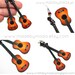 Guitar Earrings, Long dangle 2 - sided jewelry, gift for musician, music fan, gift for her under 25