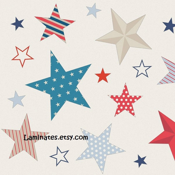 18 x 20 Stars and Stripes LAMINATED fabric (aka oilcloth, vinyl, coated, slicker)