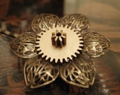 Steampunk Sunflower Hair Pin