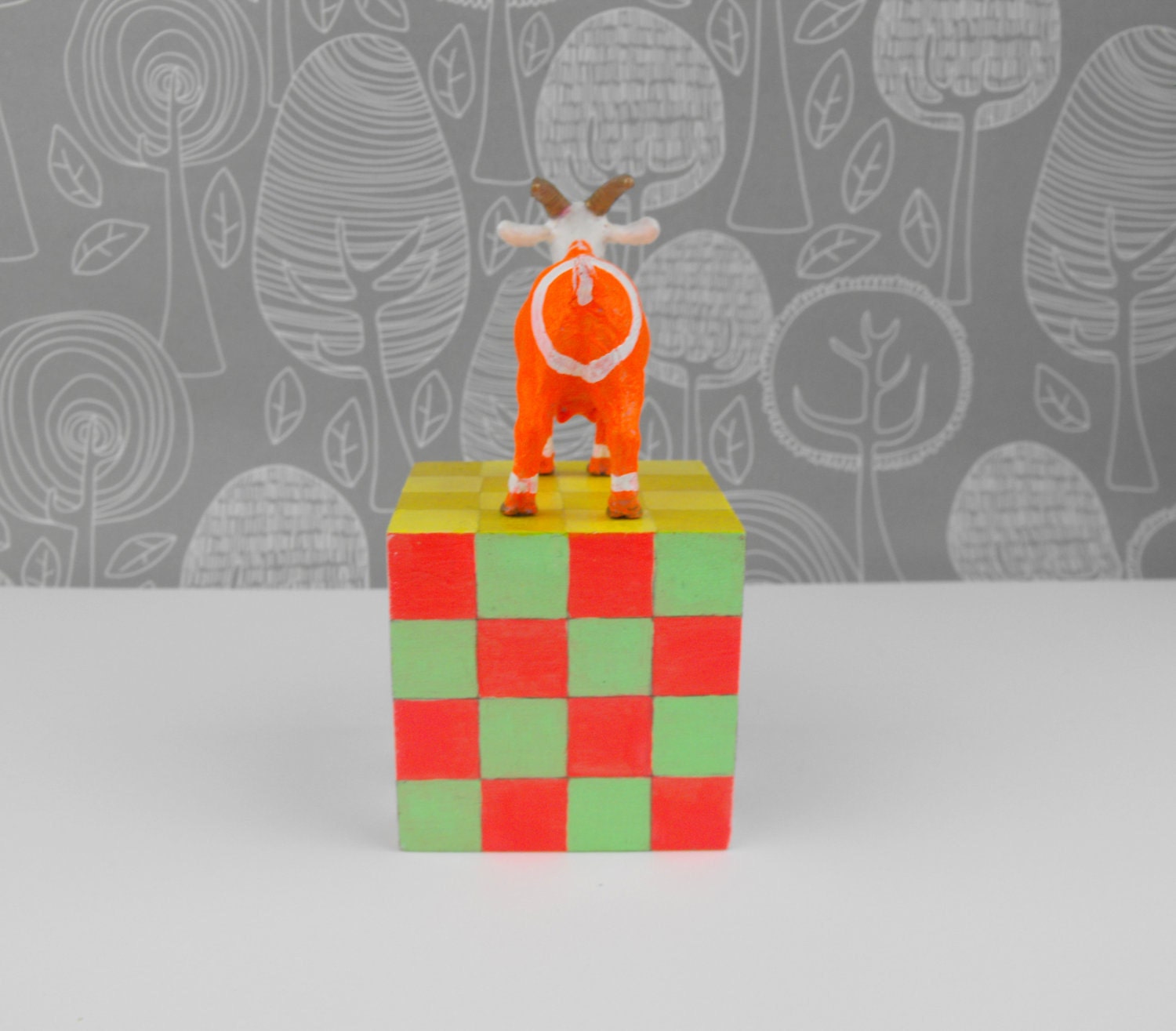 Modern Neon Ornament - Kid on the Block Goat