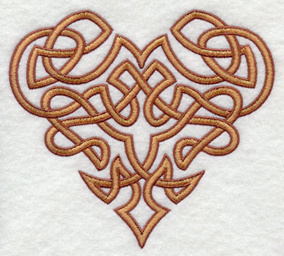 Celtic Knot Heart Embroidered Flour Sack Hand/Dish Towel