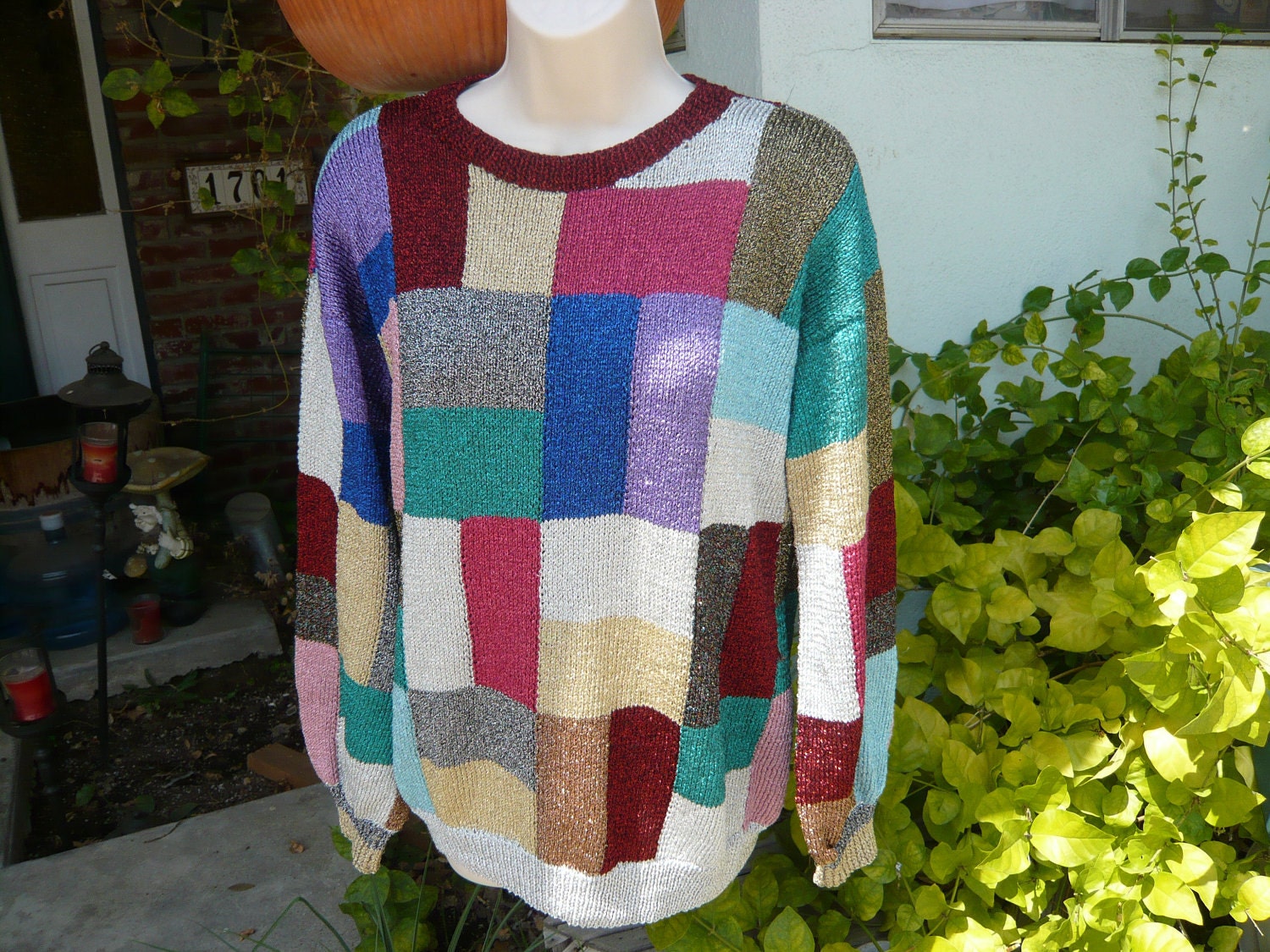 hand Knitted metalic Sweater