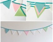 Pretty Wool Felt Bunting with Button Accents