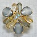 Vintage Juliana Blue Rhinestone Confetti Brooch