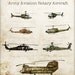 16x20 Army Aviation Helicopters giclee print, top rotary aircraft
