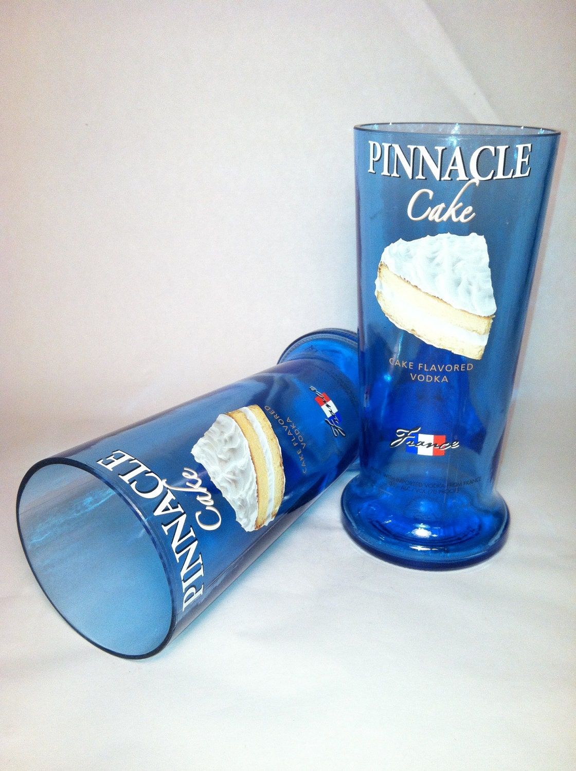Pinnacle Cake Vodka Recycled Bottle Glasses - Set of 2