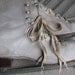 Vintage White Leather Womens Ice Skates - Christmas Decor