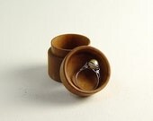 Ring Box, Handturned from Reclaimed Pear Wood. 1.5" Tall,  Wide