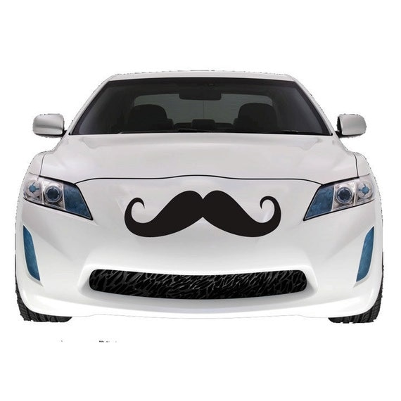 Mustache Car Decal, Large Vinyl Sticker, 2 PACK , 22"