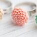 Flower Ring . Adjustable . Romantic . Spring colors . Mint . Lilac . Peach . Cream . Green